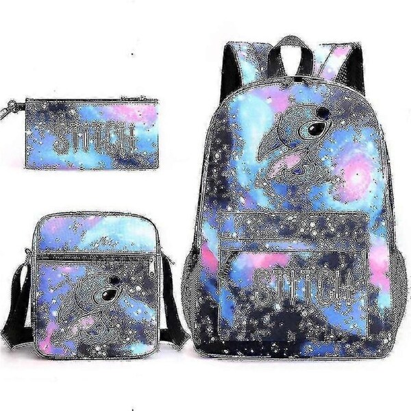 Lilo Stitch Backpack Three-piece Set School Bag