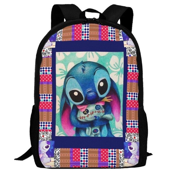 Stitch Backpack,3d Print Laptop Backpack Lightweight Casual Daypack Bookbag Multi-Function Travel Backpack 16.5 In