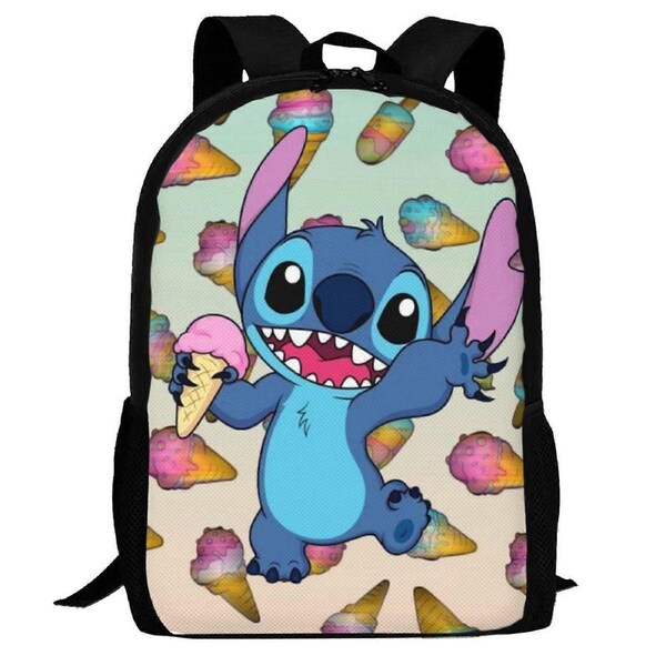 Stitch Backpack,3d Print Laptop Backpack Lightweight Casual Daypack Bookbag Multi-Function Travel Backpack 16.5 In