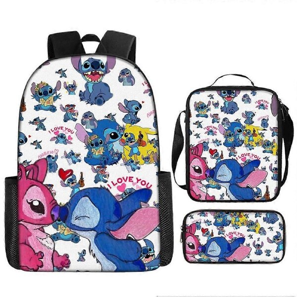 Stitch Backpack StarCraft Backpack Oxford Cloth Shoulder Bag Lunch Bag Pencil Bag 8-NMAOV