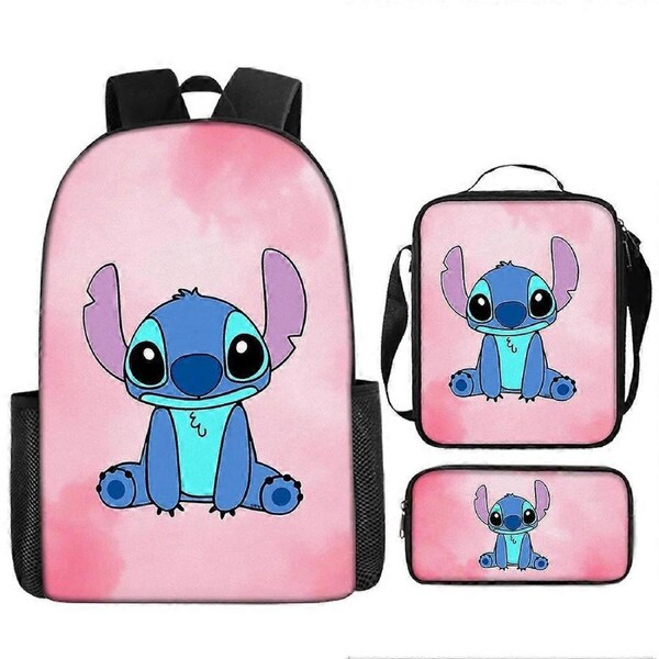 Stitch Backpack StarCraft Backpack Oxford Cloth Shoulder Bag Lunch Bag Pencil Bag 10-NMAOV
