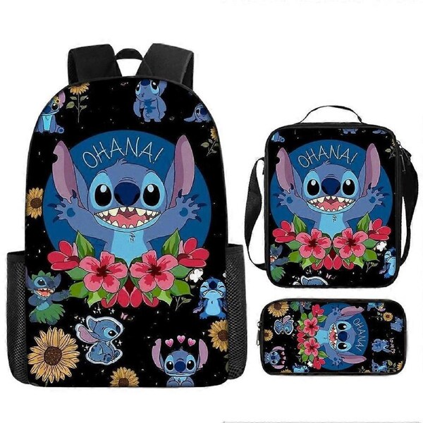 Stitch Backpack StarCraft Backpack Oxford Cloth Shoulder Bag Lunch Bag Pencil Bag 12-NMAOV