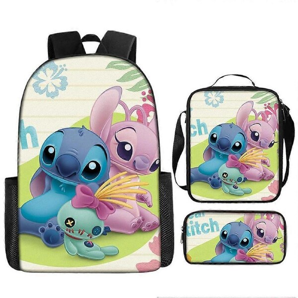 Stitch Backpack StarCraft Backpack Oxford Cloth Shoulder Bag Lunch Bag Pencil Bag 7-NMAOV