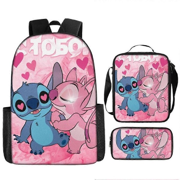 Stitch Backpack StarCraft Backpack Oxford Cloth Shoulder Bag Lunch Bag Pencil Bag 17-NMAOV