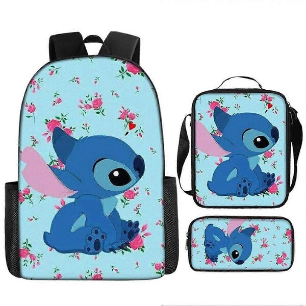 Stitch Backpack StarCraft Backpack Oxford Cloth Shoulder Bag Lunch Bag Pencil Bag 74-NMAOV