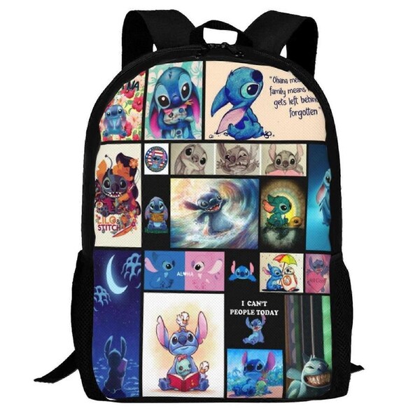 Stitch Backpack,3d Print Laptop Backpack Lightweight Casual Daypack Bookbag Multi-Function Travel Backpack 16.5 In