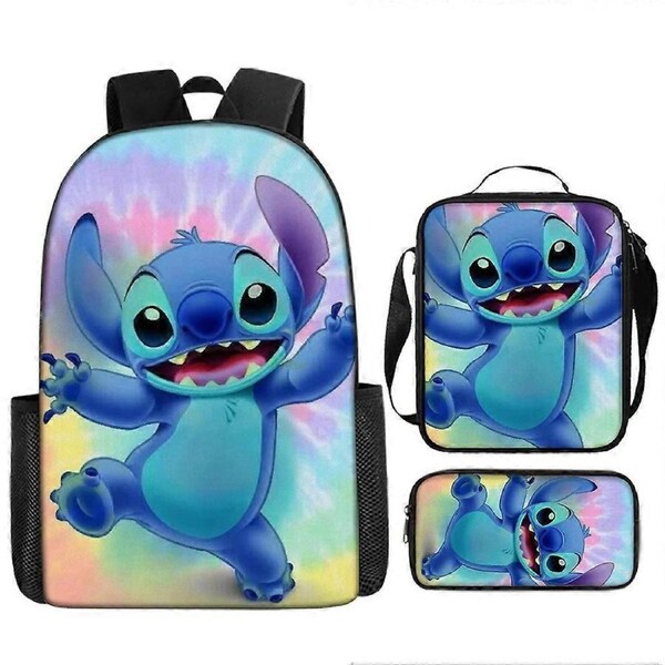 Stitch Backpack StarCraft Backpack Oxford Cloth Shoulder Bag Lunch Bag Pencil Bag 39-NMAOV