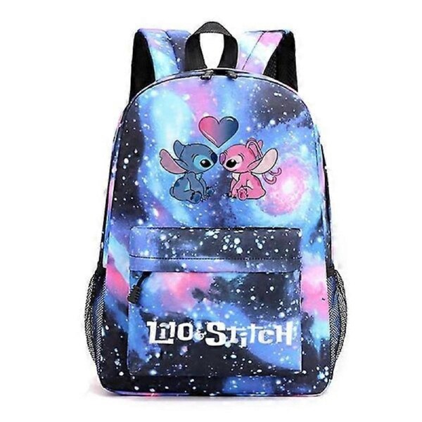 Lilo and Stitch backpack with cartoon theme, lightweight Galaxy Blue