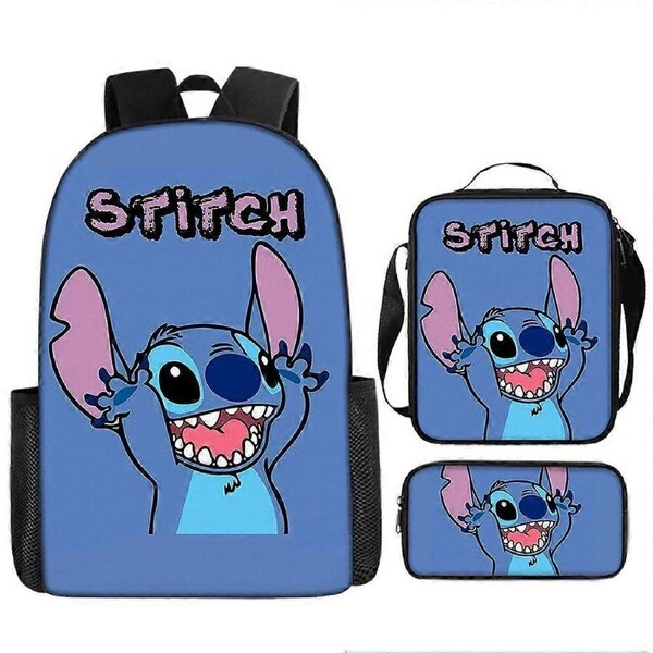 Stitch Backpack StarCraft Backpack Oxford Cloth Shoulder Bag Lunch Bag Pencil Bag 72-NMAOV