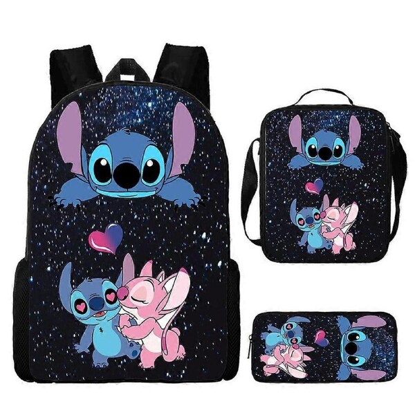 Stitch Backpack StarCraft Backpack Oxford Cloth Shoulder Bag Lunch Bag Pencil Bag 68-NMAOV