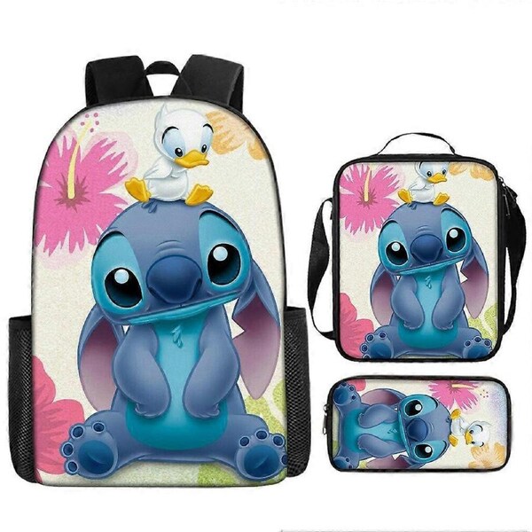 Stitch Backpack StarCraft Backpack Oxford Cloth Shoulder Bag Lunch Bag Pencil Bag 58-NMAOV
