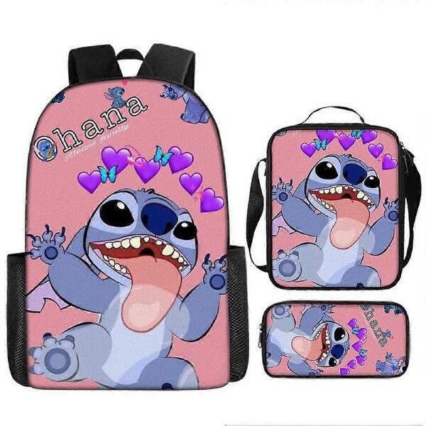 Stitch Backpack StarCraft Backpack Oxford Cloth Shoulder Bag Lunch Bag Pencil Bag 51-NMAOV
