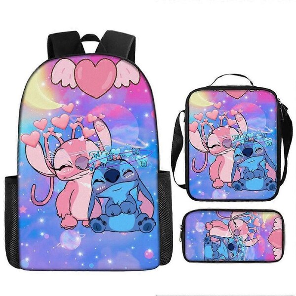 Stitch Backpack StarCraft Backpack Oxford Cloth Shoulder Bag Lunch Bag Pencil Bag 75-NMAOV