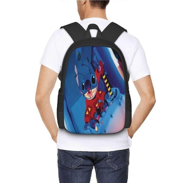 Backpack 1908HE Lilo And Stitch Backpack Large Capacity Laptop Bag Lightweight Adjustable Straps Casual Large Capacity1908BE