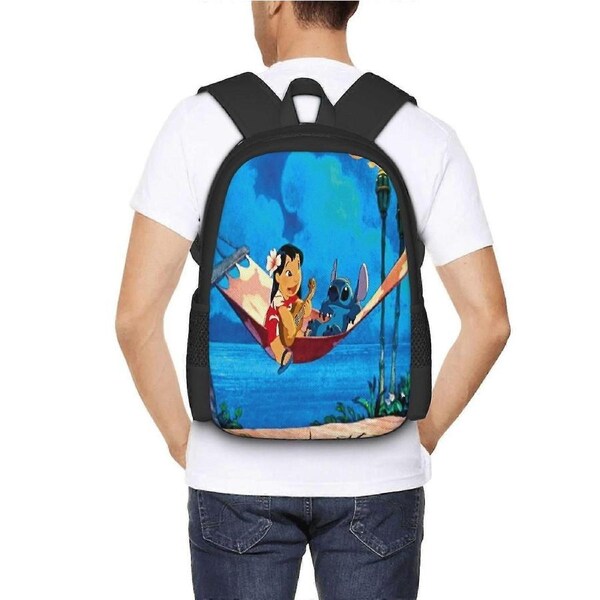 Backpack 1805HE Lilo And Stitch Backpack Large Capacity Laptop Bag Lightweight Adjustable Straps Casual Large Capacity1805BE