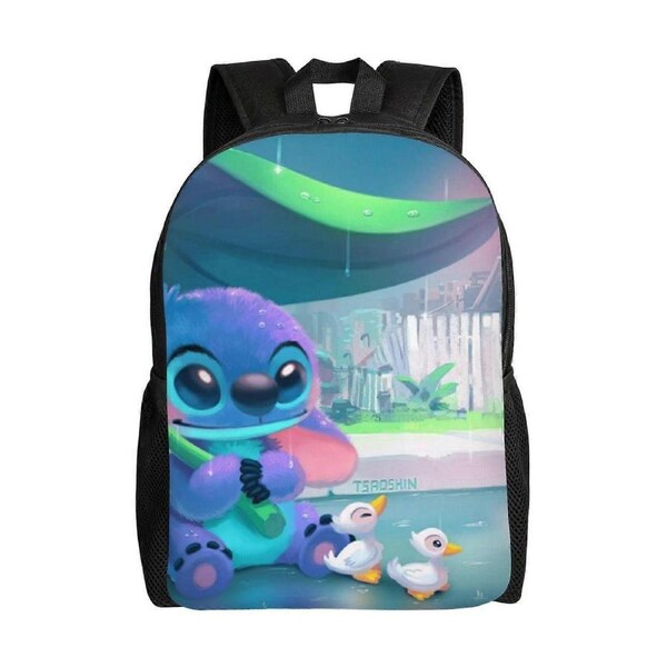 Disney's Lilo & Stitch Girls 4 Piece Backpack Set, Blue Flip Sequin School Travel Bag With Front Zip Pocket, Mesh Side Pockets, Lunch Box, Water Bottle, And Squish Ball Dangle Price In