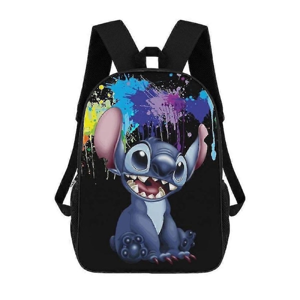 b1340 Stitch Backpack 17 Inch Shoulder Bag Sturdy Laptop Backpack Daypack for Men Women Travel School o1340