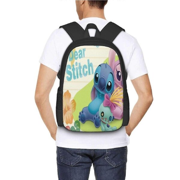 Backpack 1677HE Lilo And Stitch Backpack Large Capacity Laptop Bag Lightweight Adjustable Straps Casual Large Capacity1677BE
