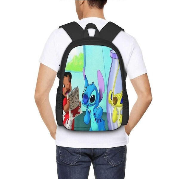 Backpack 1802HE Lilo And Stitch Backpack Large Capacity Laptop Bag Lightweight Adjustable Straps Casual Large Capacity1802BE
