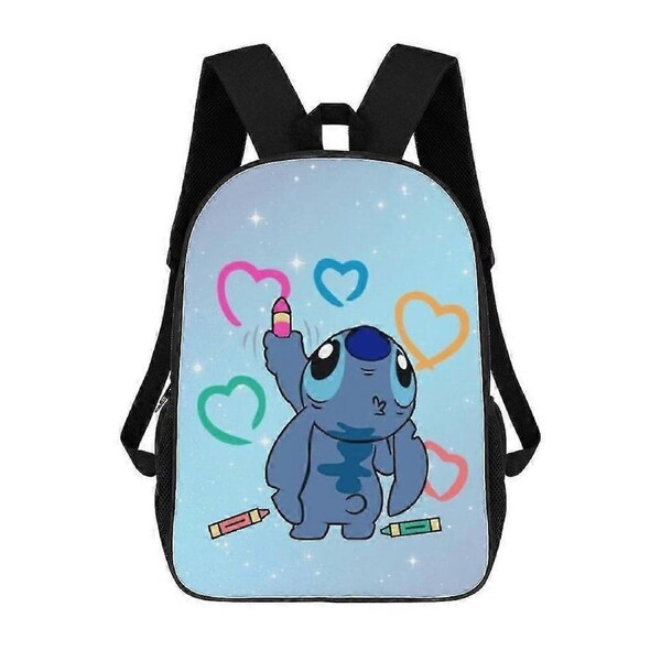 b891 Stitch Backpack 17 Inch Shoulder Bag Sturdy Laptop Backpack Daypack for Men Women Travel School o891
