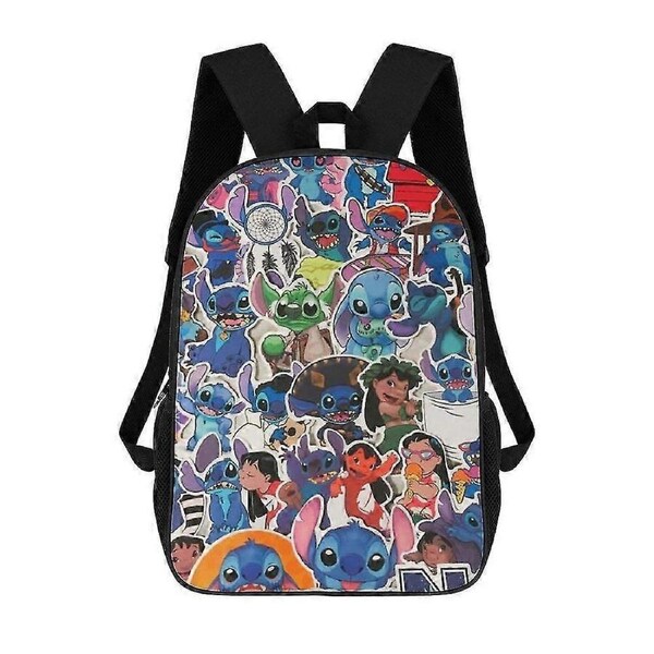 i1350 Stitch Backpack 17 Inch Shoulder Bag Sturdy Laptop Backpack Daypack for Men Women Travel School o1350