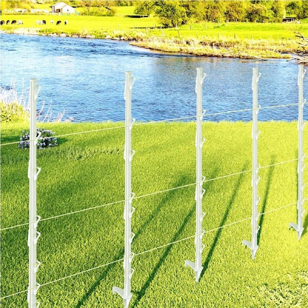 Giantz Electric Fence Posts 20pcs Electric Fence Poly White