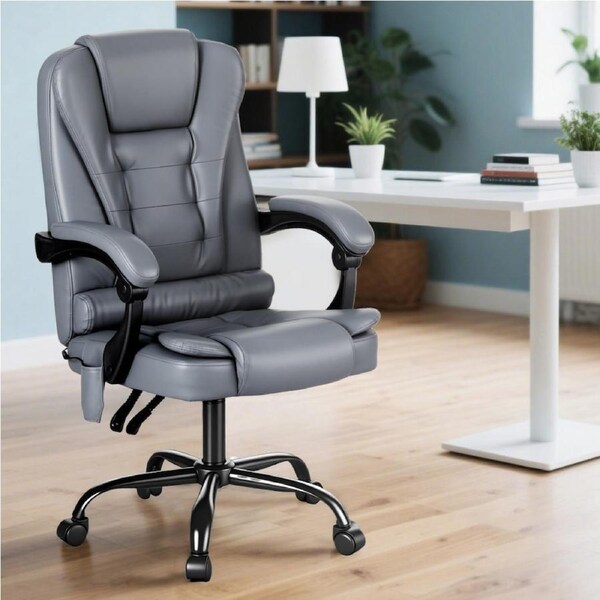 Artiss Executive Office Chair 4-Point Massage Adjustable Ergonomic Recline PU