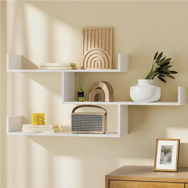 120cm Artiss Floating Wall Shelf Bookshelf White