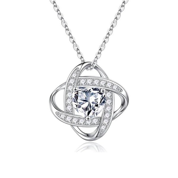 Catzon Birthstone Necklace 925 Sterling Silver Birthday Gifts for Women-A-Apr