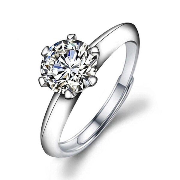 Catzon Moissanite Engagement Ring for Women Adjustable Fashion Jewelry-30