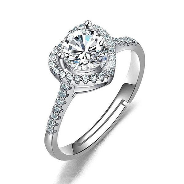 Catzon Moissanite Engagement Ring for Women Adjustable Fashion Jewelry-23