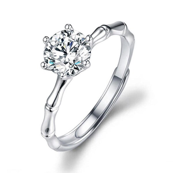 Catzon Moissanite Engagement Ring for Women Adjustable Fashion Jewelry-29