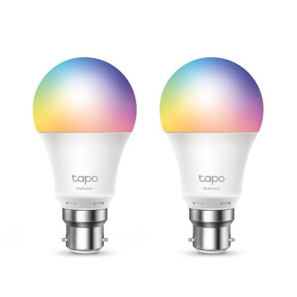 Tapo L530 Multicolour Smart Wi-Fi Light Bulb - B22 (2 Pack)