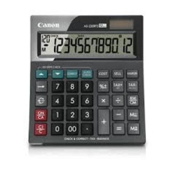 Canon AS-220RTS 12-Digit Compact Desktop Calculator