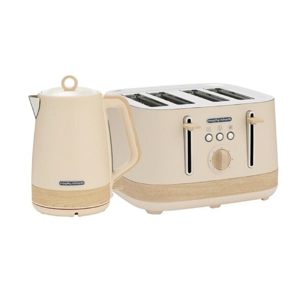 Morphy Richards Essence Scandi 1.7L Kettle & 4 Slice Toaster - Tapioca