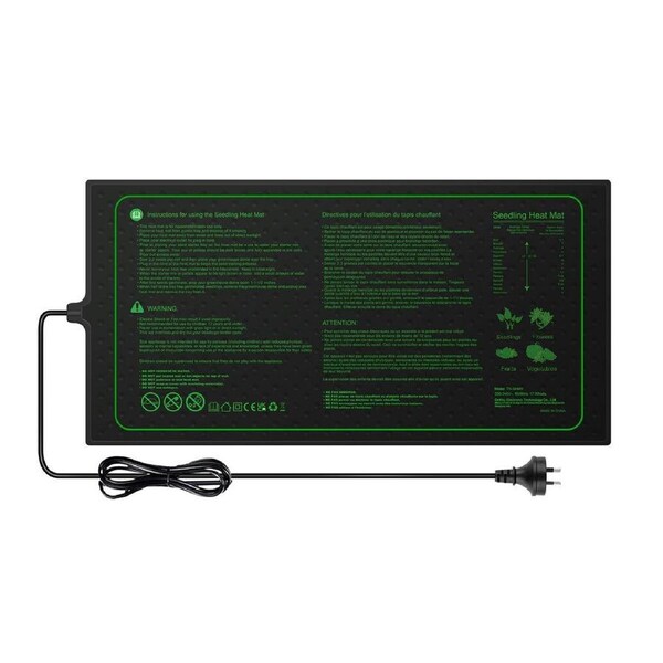 Seedling Heat Mat Plant Germination Starter Tray Sprout Hydroponic Warming Seed Heating Pad Map Propagator Fermentation Gardening Greenhouse 50x25cm