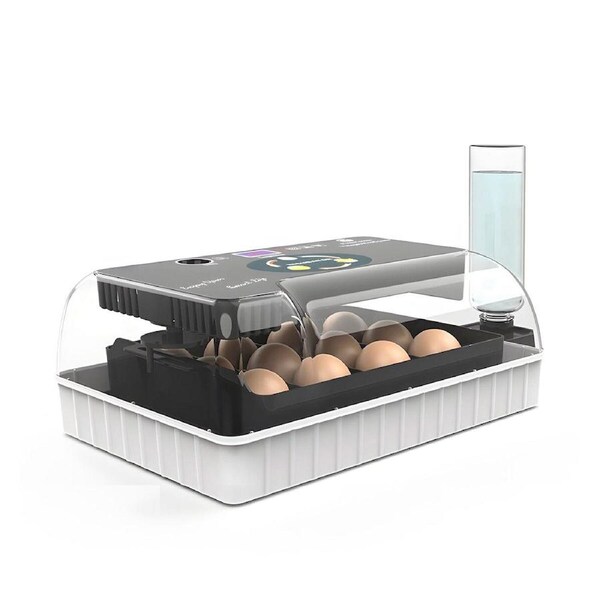 12-35 Eggs Incubator Automatic Egg Hatcher Breeder Hatching Machine for Chicken Duck Bird Pigeon Quail Poultry Auto Turner Water Bottle Refill Candler