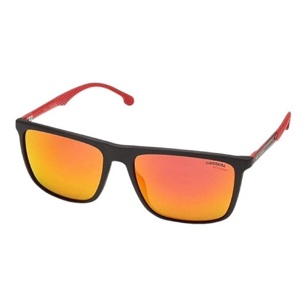 Carrera Mens 8032/S 003/W3 Matte Black Frame Red Lens 57mm Square Full Rim