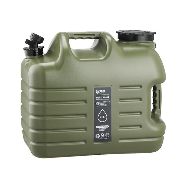 Water Container 25L Jerry Can Outdoor Storage Barrel Portable Bucket for Camping
