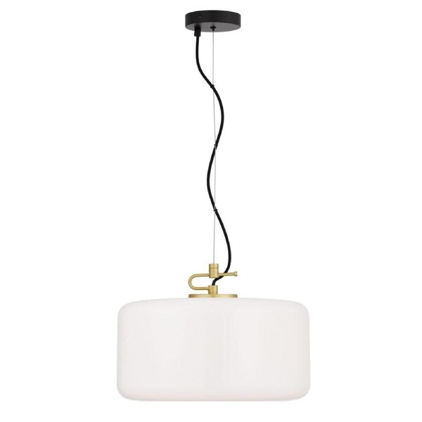 Korova Modern Pendant Hanging Lamp Light Glass Metal Brass Matt Opal