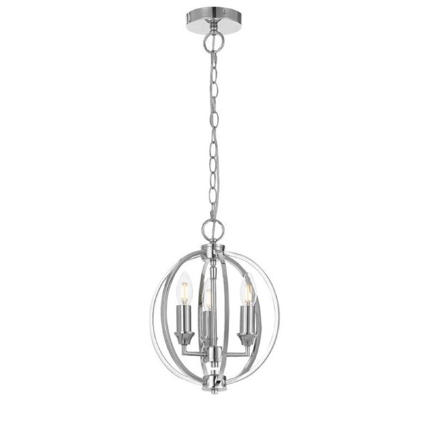 Kendall Modern Pendant Hanging Lamp Light Metal Chrome Gloss