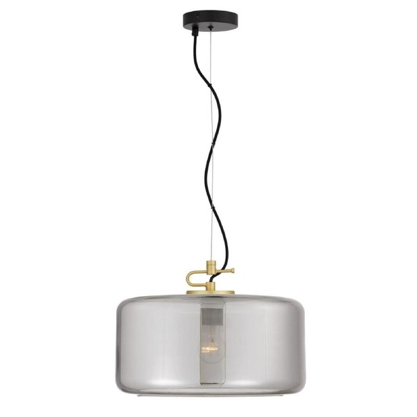 Korova Modern Pendant Hanging Lamp Light Glass Metal Brass Matt Smoke