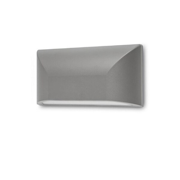 Bloc Modern Wall Lamp Light Polycarbonate Silver Opal