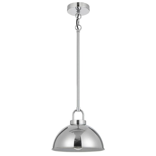 Emerson Vintage Pendant Hanging Lamp Light Metal Chrome Chrome