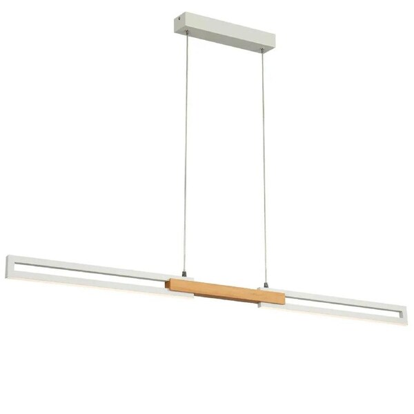 Thorin Contemporary Pendant Hanging Lamp Light Metal Wood White Oak Sand