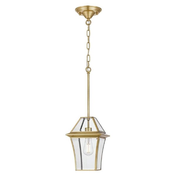 Rye Vintage Pendant Hanging Lamp Light Glass Solid Brass Brass Clear