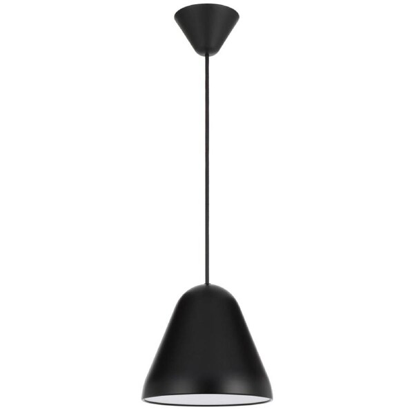 Hanami Modern Pendant Hanging Lamp Light Metal Plastic Black Satin