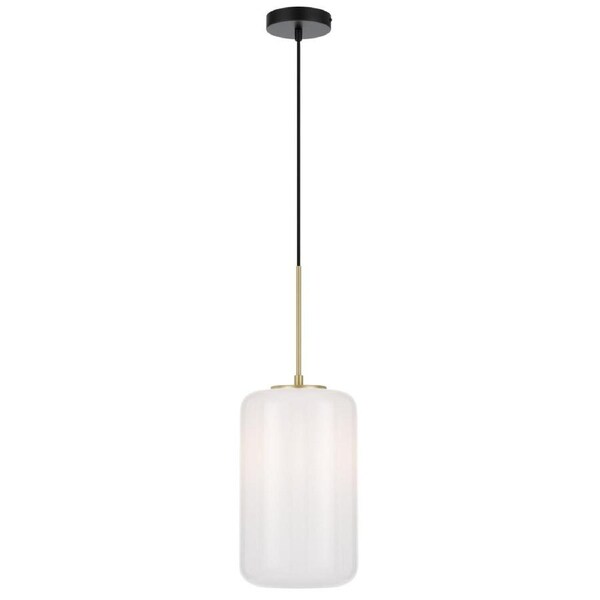 Korova Modern Pendant Hanging Lamp Light Glass Metal Brass Matt Opal