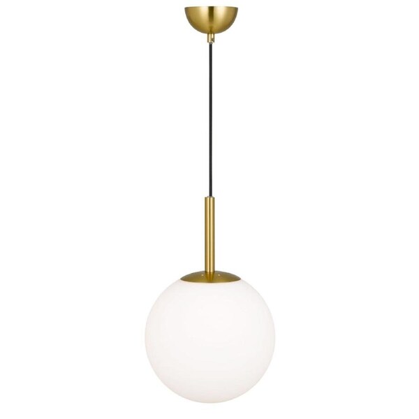 Bally Modern Pendant Hanging Lamp Light Glass Metal Opal Matt Antique Gold