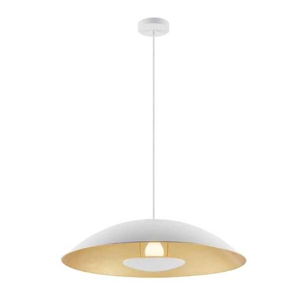 Daxia Industrial Pendant Hanging Lamp Light Metal White Gold Foil Sand